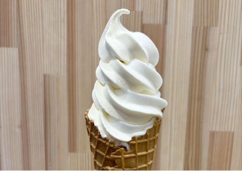 高知県/道の駅めじかの里土佐清水/出汁バーSODABUSHICafe/バニラ×小夏のMIXソフト